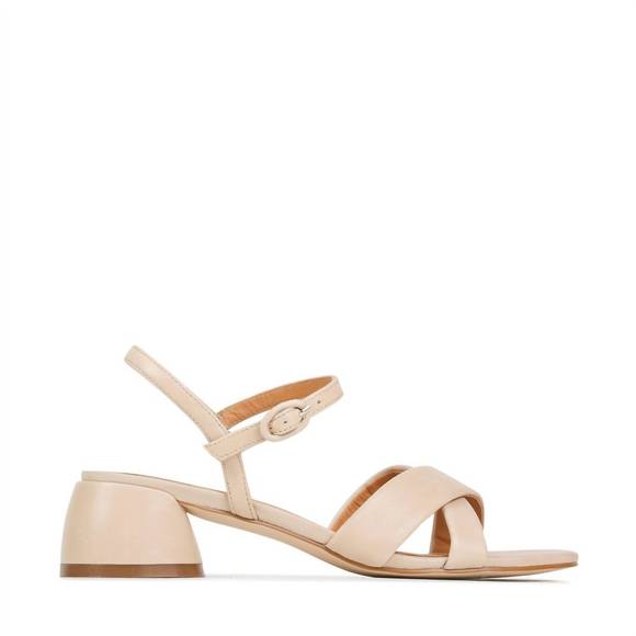 NEW EOS MELBOURNE women's fiora block heel sandal in nude - Picture 1 of 6